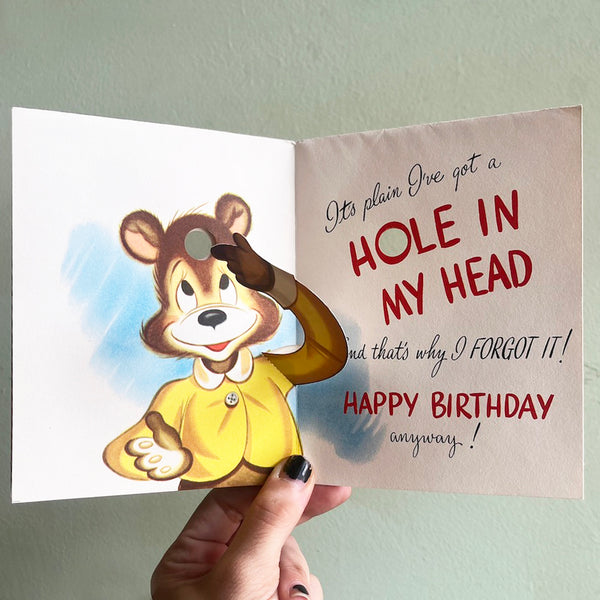 Forgotten Belated Birthday Card - Vintage 1950's