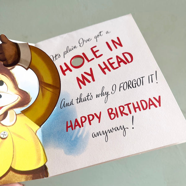 Forgotten Belated Birthday Card - Vintage 1950's