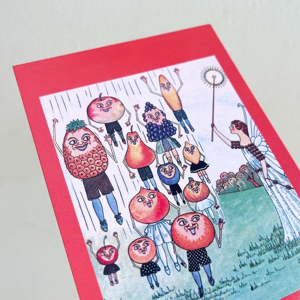Anthropomorphic Fruit Postcard