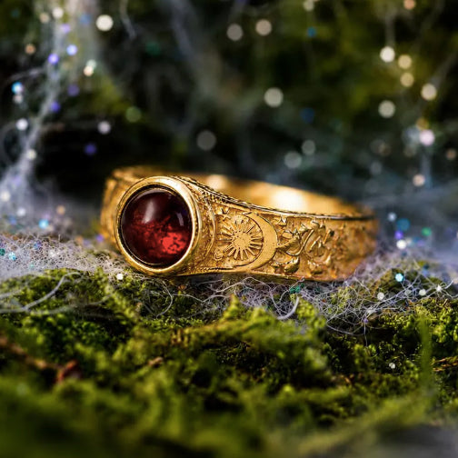Celestial Garnet Ring