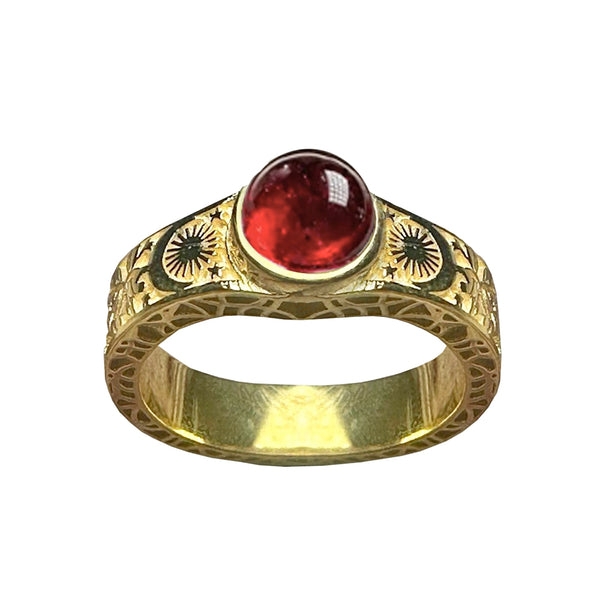 Celestial Garnet Ring