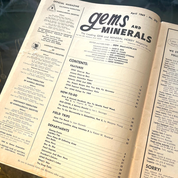 Vintage Gems & Minerals - April 1969