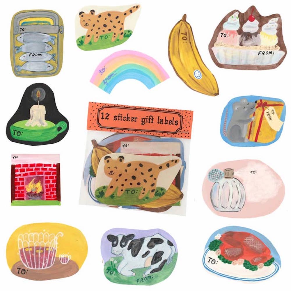 A Dozen Sticker Gift Labels