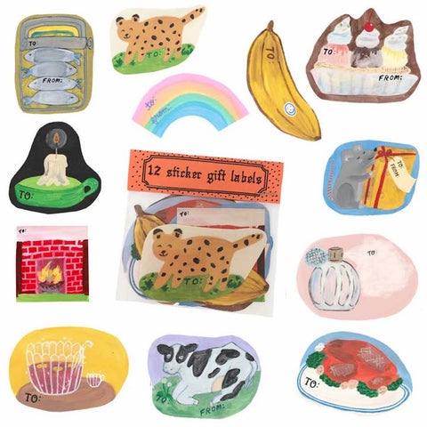 A Dozen Sticker Gift Labels