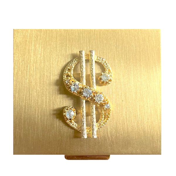 Vintage Gold Metal Wallet - Square