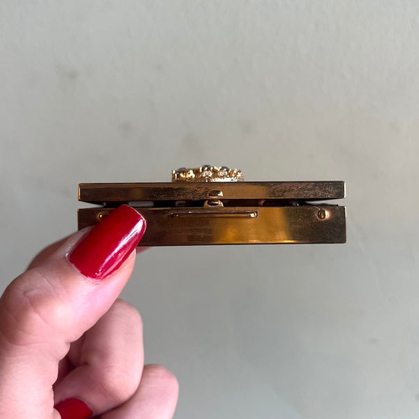 Vintage Gold Metal Wallet - Square