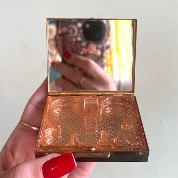 Vintage Gold Metal Wallet - Square