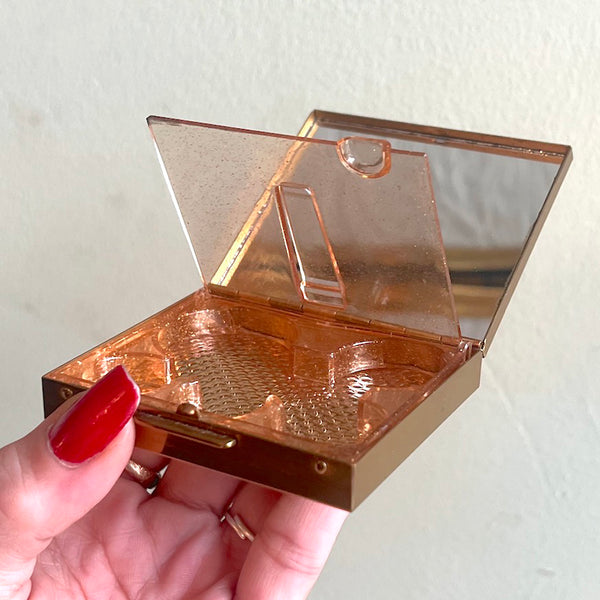 Vintage Gold Metal Wallet - Square