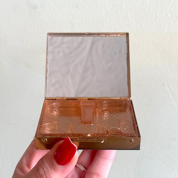 Vintage Gold Metal Wallet - Square