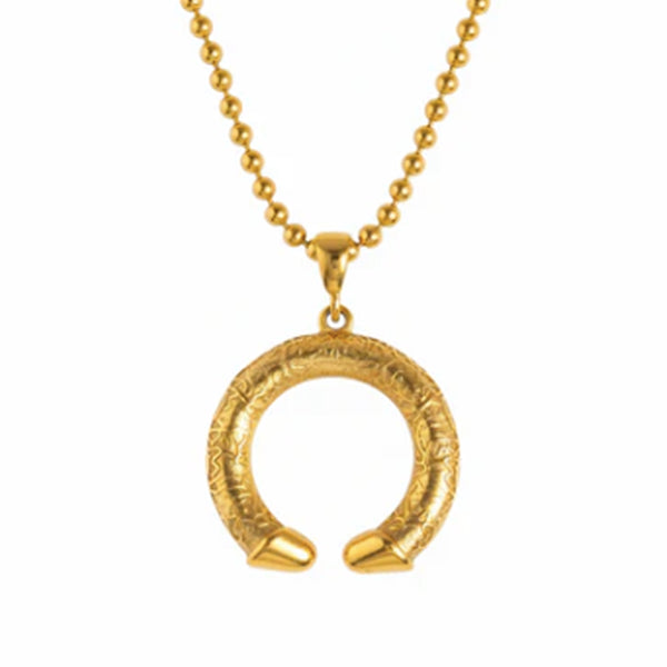 Phallus Ouroboros Necklace - Gold