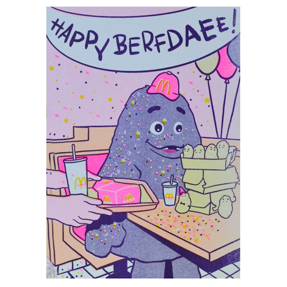 Grimace Birthday Card