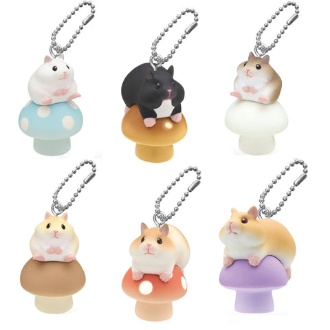 Mystery Hamster Mushroom Keychain