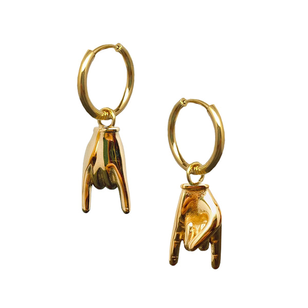 Horn Hand Earrings