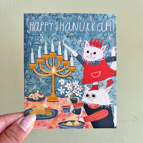 Happy Hanukkah Cats Card