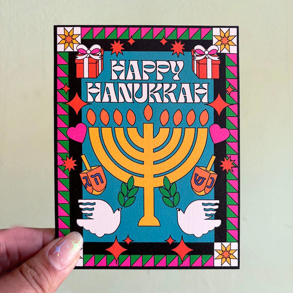 Groovy Hanukkah Card