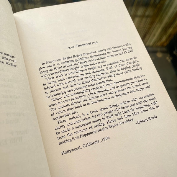Happiness Begins Before Breakfast - Vintage 1960's Self-Help