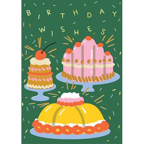 Jello Cakes Birthday Card