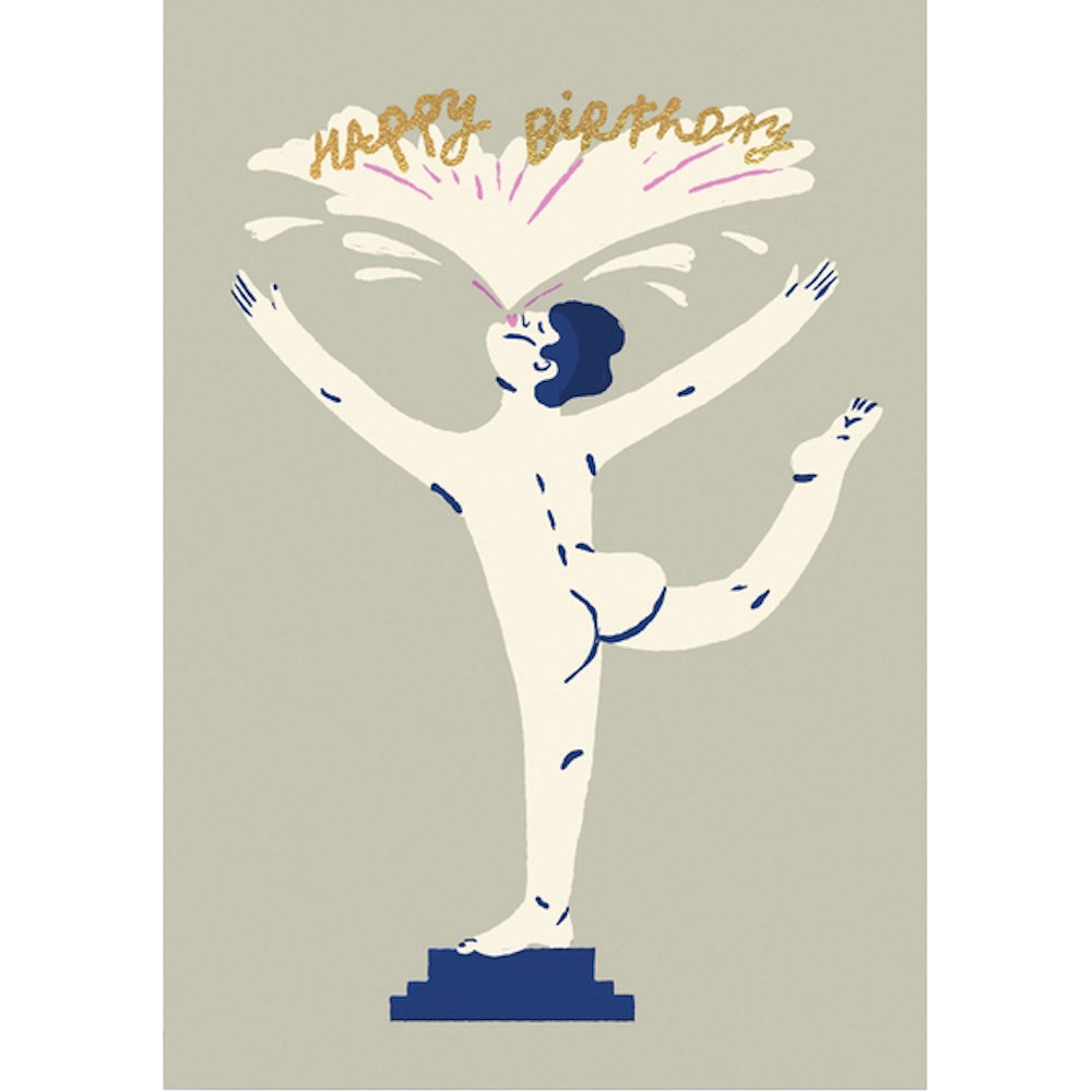 Booty Fountain Birthday Card