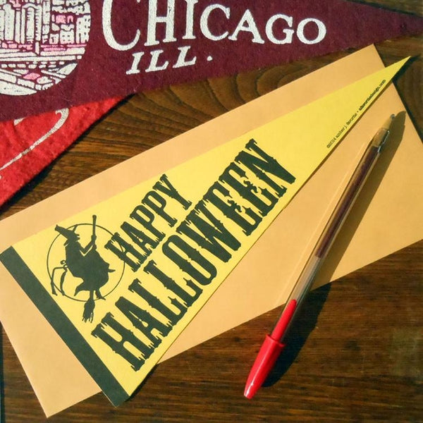 Happy Halloween Pennant Card