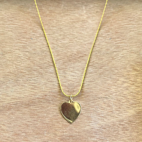 Vintage 70's Heart Medallion Necklace