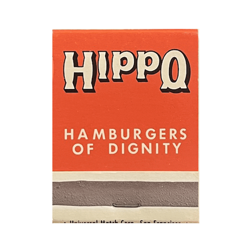 Vintage 1960's Hippo Burger Matches