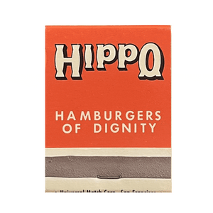 Vintage 1960's Hippo Burger Matches
