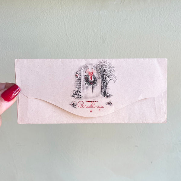 Holiday Greetings - Vintage Christmas Card