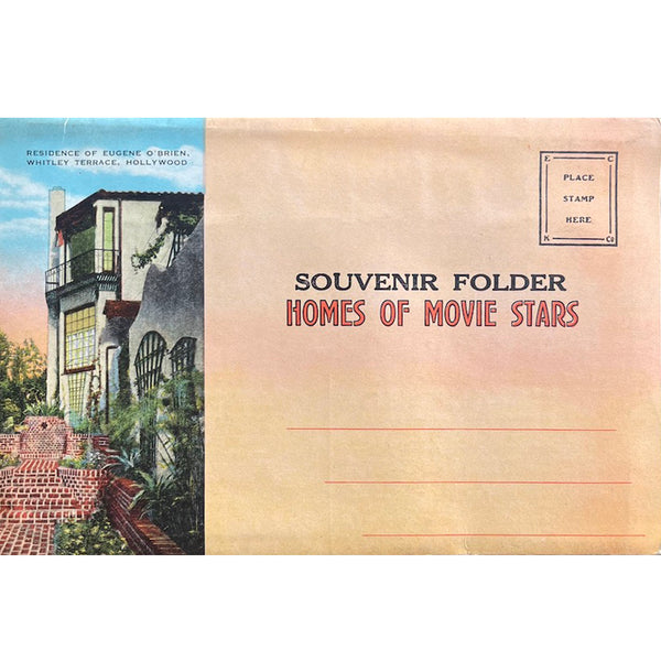 Homes of Movie Stars - Vintage 1930's Postcard Book