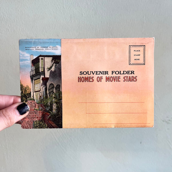 Homes of Movie Stars - Vintage 1930's Postcard Book