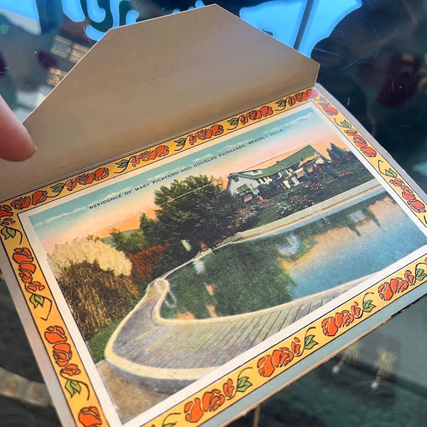 Homes of Movie Stars - Vintage 1930's Postcard Book
