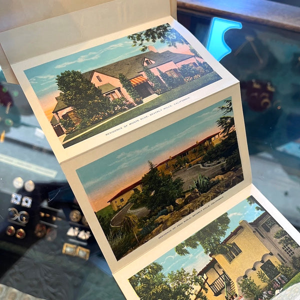 Homes of Movie Stars - Vintage 1930's Postcard Book