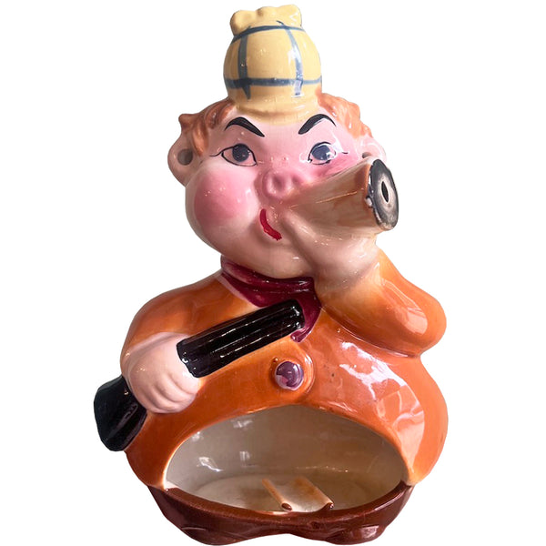 Smoking Hunter Ashtray - Vintage 1950's