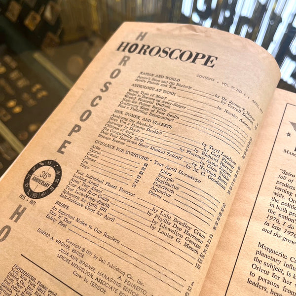 Horoscope Magazine - Vintage April 1971