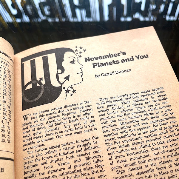 Horoscope Magazine - Vintage November 1971