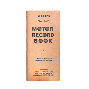 Vintage Motor Record Book