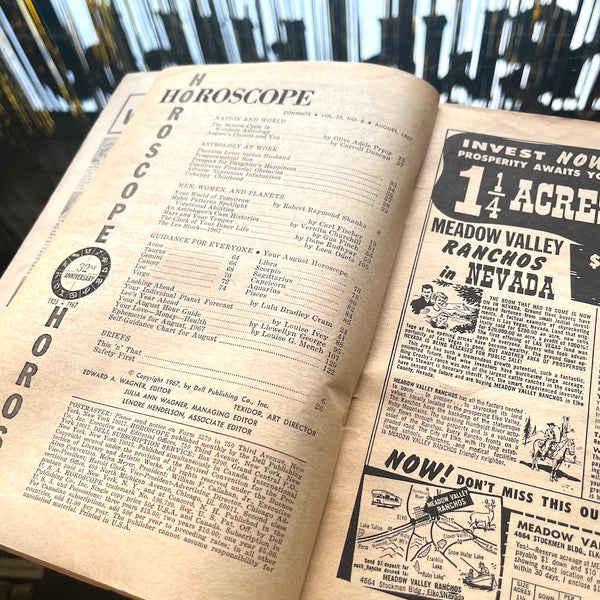 Horoscope Magazine - Vintage August 1967