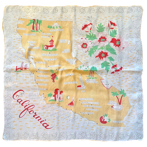 Vintage 1950's California Scarf