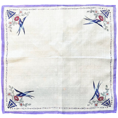 Vintage 1950's Blue Bird Hankie