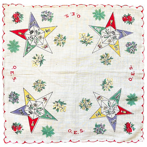 Vintage 1960's Eastern Star Hankie