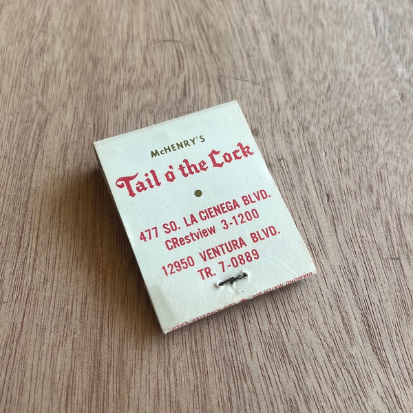Vintage Restaurant, Bar, Club Matches - Los Angeles & California