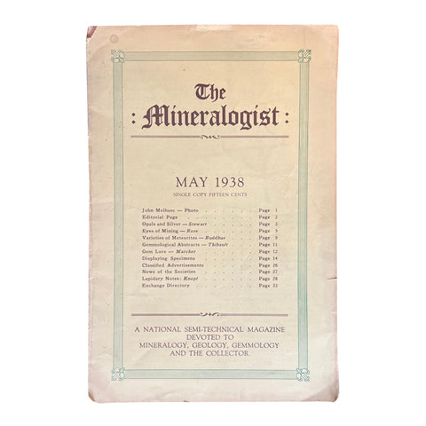 The Mineralogist - Vintage 1938