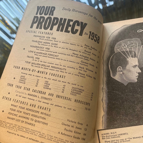 Your Prophecy for 1958 - Vintage Astrology Guidance