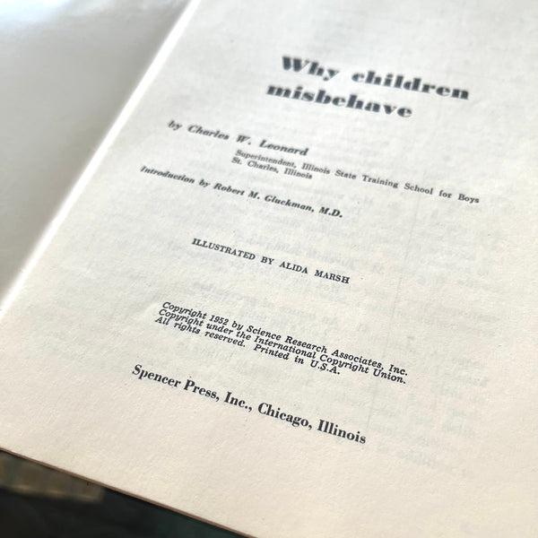Why Children Misbehave - Vintage 1951