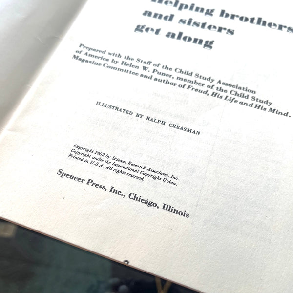 Helping Brothers & Sister Get Along - Vintage 1951