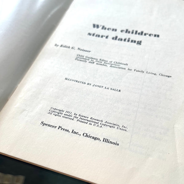 When Children Start Dating - Vintage 1951