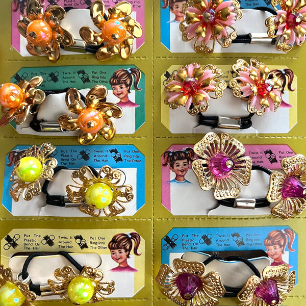 Vintage 1960's Pony Tail Holder Set