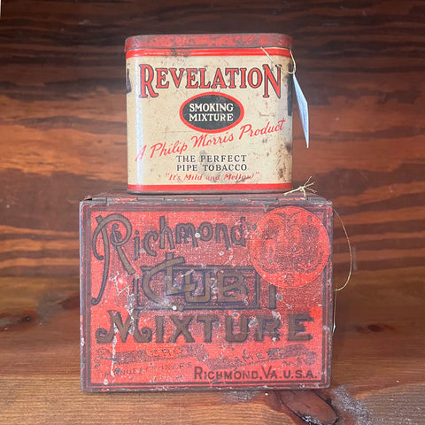 Vintage 1940's Tobacco Storage Tins