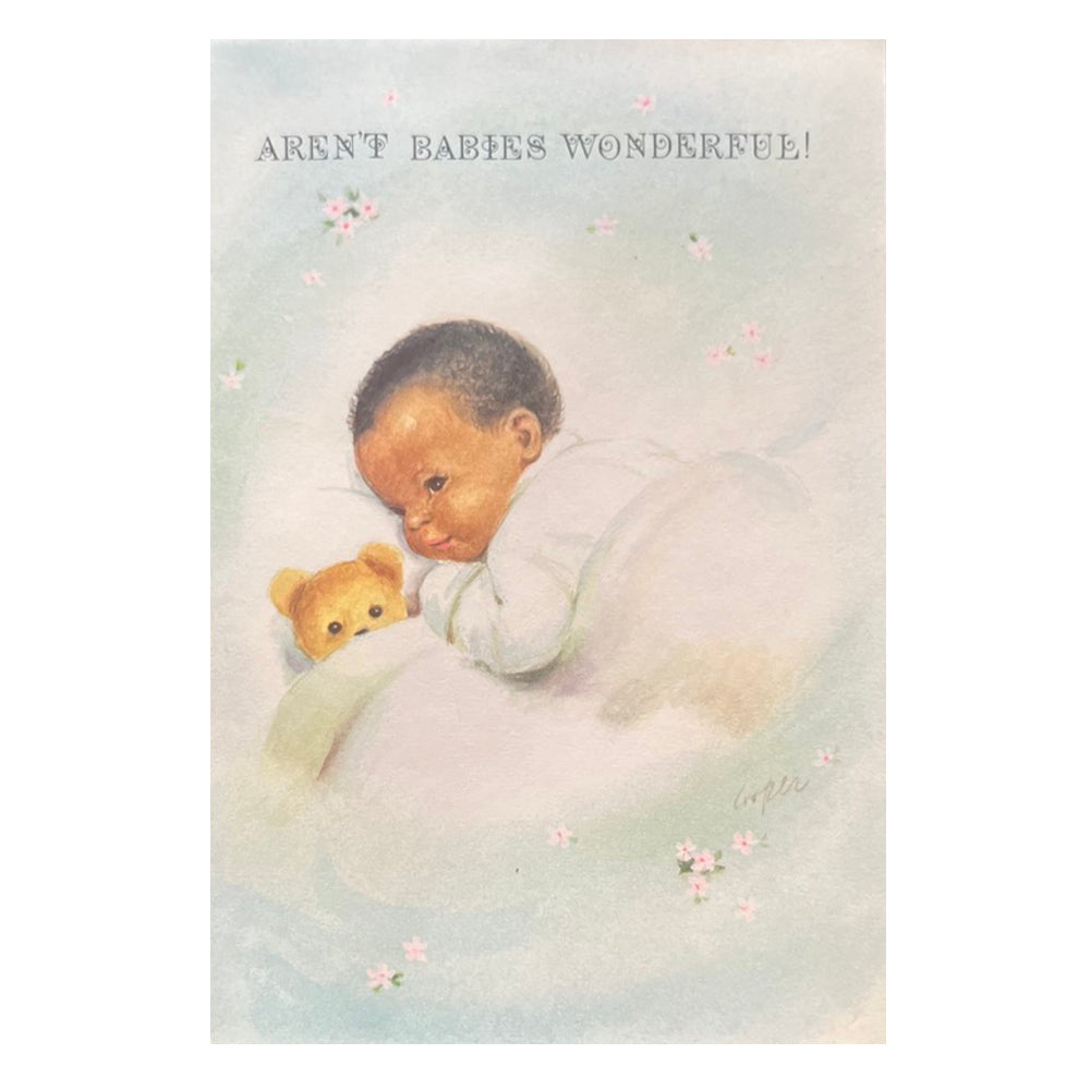 Aren't Babies Wonderful! - Vintage Baby Card