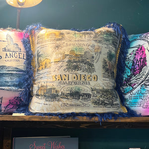 Vintage 1940's San Diego Pillow