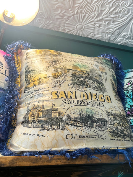 Vintage 1940's San Diego Pillow